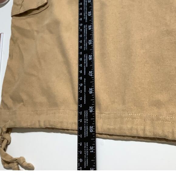 Trust Tan Linen Blend Cargo Shorts W46 - Utility, Relaxed, Casual - Picture 5 of 7